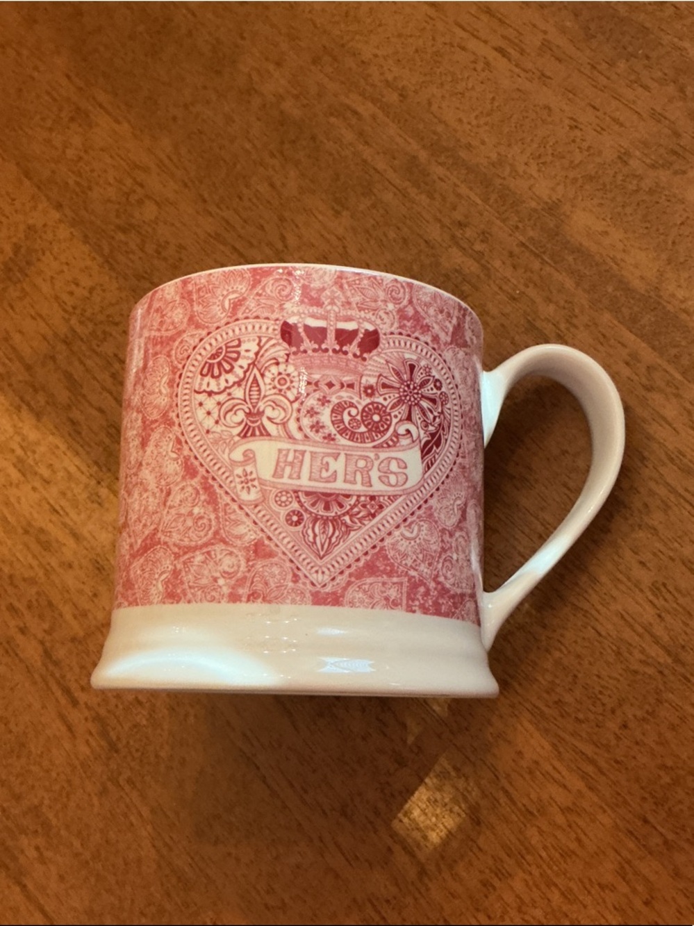 Pink Patterned by Queens Ceramic Mug